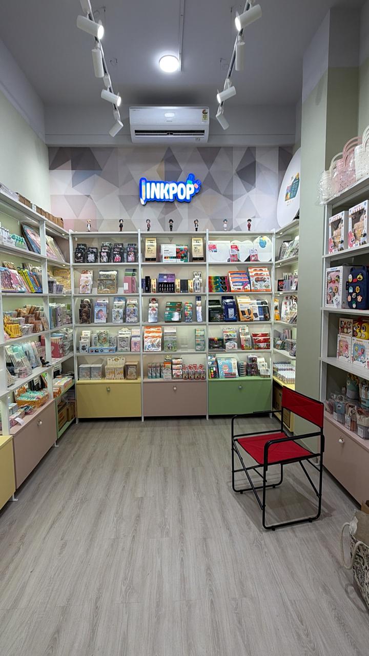 Inside InkPop Store — curated Korean-style stationery display